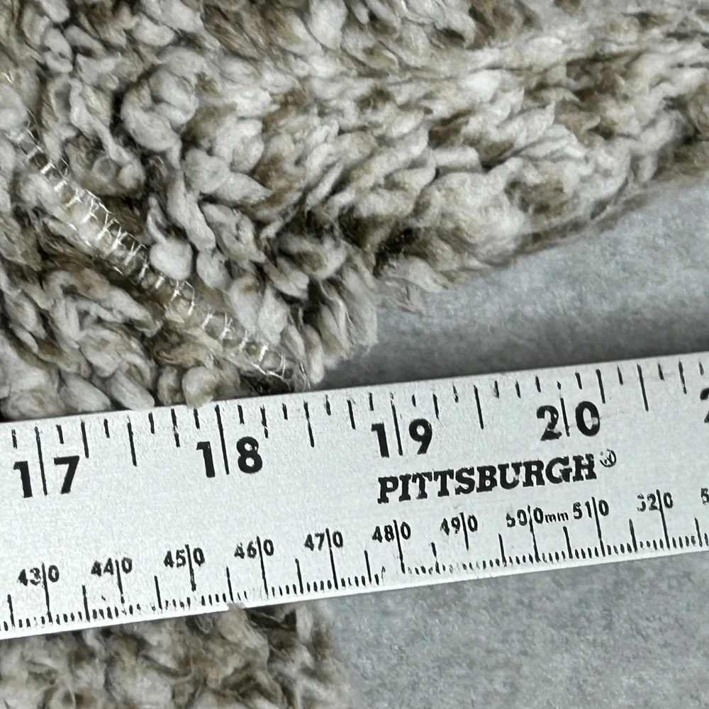 Cabin Fever‎ Sherpa Jacket Ramatex Beige Brown youth Full Zip Fleece Large cozy